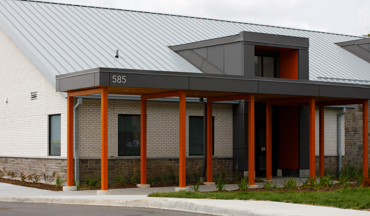 exterior shot of youth shelter
