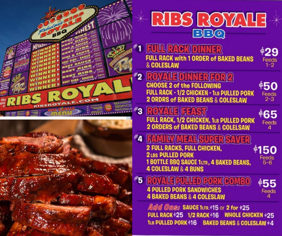 Ribs Royale BBQ Menu 