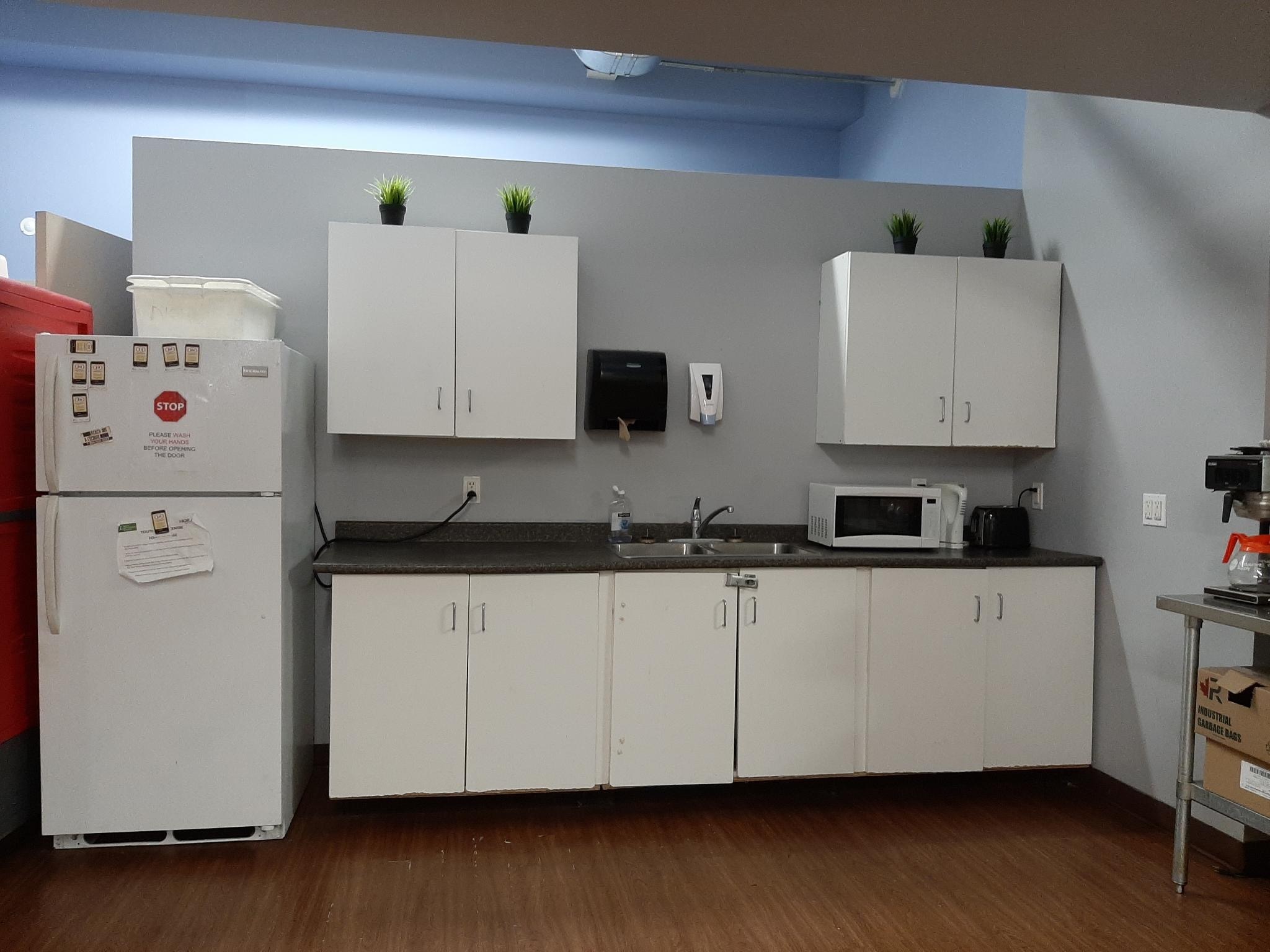 Youth can use the kitchen at the Youth Action Centre
